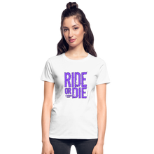 Ride Or Die Women's T-Shirt Purple Logo - white