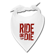 Chaos Fit Wear - Ride Or Die Bandana - With Red Logo - white