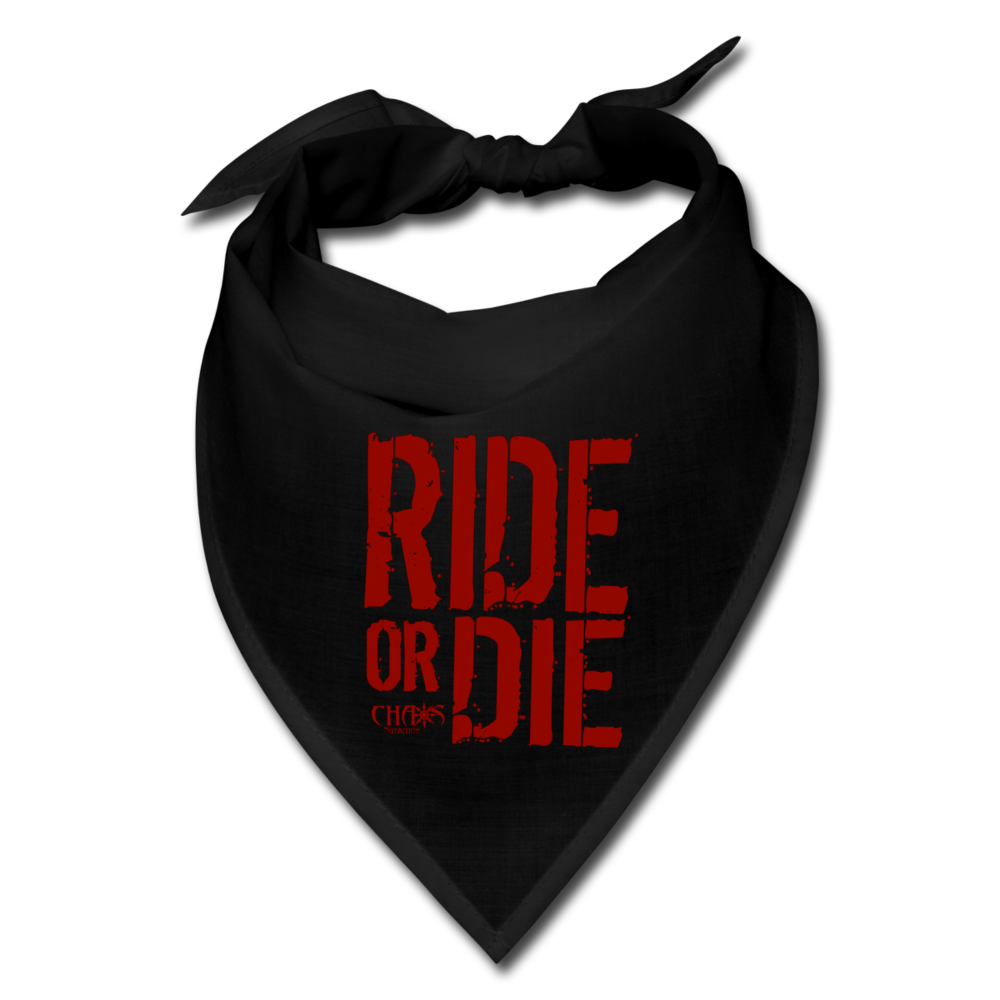 Chaos Fit Wear - Ride Or Die Bandana - With Red Logo - black