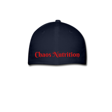CHAOS FIT WEAR - RIDE OR DIE FLEX FIT HAT - BLACK WITH RED LOGO - navy