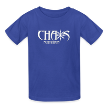 OG Chaos Nutrition Youth Tagless T-Shirt White Logo - royal blue