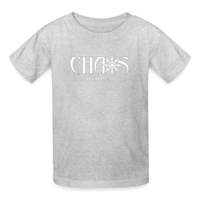 OG Chaos Nutrition Youth Tagless T-Shirt White Logo - heather gray