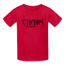 OG Chaos Nutrition Youth Tagless T-Shirt Black Logo - red