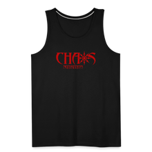 CHAOS NUTRITION, Black Tank Top with Red Lettering - black