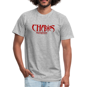 OG Chaos T- Shirt Red Logo - heather gray