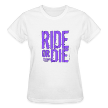 Ride Or Die Women's T-Shirt Purple Logo - white