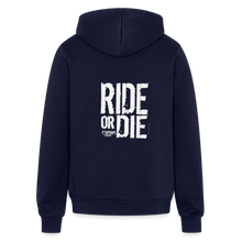 Ride Or Die Logo Unisex Full Zip Hoodie - navy