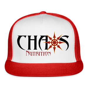 OG Chaos Nutrition Logo Trucker Cap - white/red