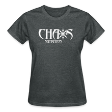 OG Chaos Nutrition Logo Ladies T-Shirt with White Logo - deep heather