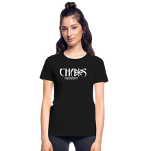 OG Chaos Nutrition Logo Ladies T-Shirt with White Logo - black