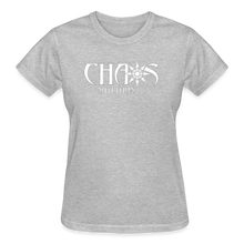 OG Chaos Nutrition Logo Ladies T-Shirt with White Logo - heather gray