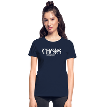 OG Chaos Nutrition Logo Ladies T-Shirt with White Logo - navy