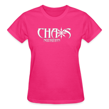 OG Chaos Nutrition Logo Ladies T-Shirt with White Logo - fuchsia