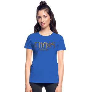 OG Chaos Nutrition Logo Women's T-Shirt with Gold Logo - royal blue