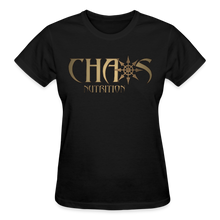 OG Chaos Nutrition Logo Women's T-Shirt with Gold Logo - black