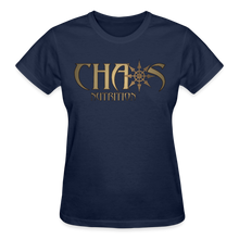 OG Chaos Nutrition Logo Women's T-Shirt with Gold Logo - navy