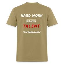 The Official Vanilla Gorilla T-Shirt "Hard Work Beats Talent" - khaki