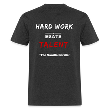 The Official Vanilla Gorilla T-Shirt "Hard Work Beats Talent" - heather black
