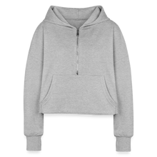 Women's Ride Or Die Half Zip Cropped Hoodie - heather gray