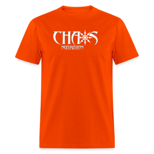 OG White Chaos Nutrition Logo Unisex Classic T-Shirt - orange