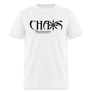 OG Black Chaos Nutrition Logo Unisex Classic T-Shirt - white