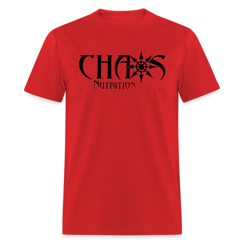 OG Black Chaos Nutrition Logo Unisex Classic T-Shirt - red