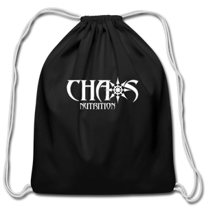 Official Chaos Nutrition Cotton Drawstring Bag - black