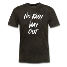 No Easy Way Out, T-Shirt with White Lettering - mineral black