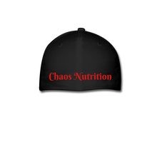 CHAOS FIT WEAR - RIDE OR DIE FLEX FIT HAT - BLACK WITH RED LOGO - black