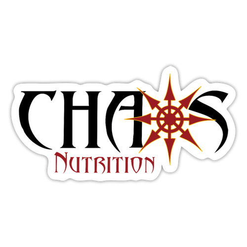 CHAOS NUTRITION SMALL DECAL - white matte