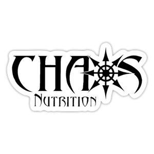 CHAOS NUTRITION SMALL DECAL - white matte