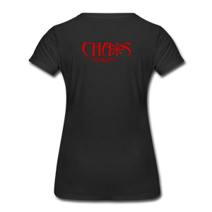 SHE CAME TO CAUSE CHAOS - PREMIUM WOMEN'S S/S TEE - BLACK - black