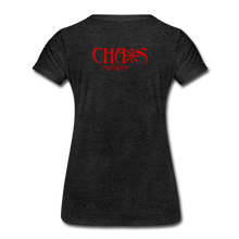 SHE CAME TO CAUSE CHAOS - PREMIUM WOMEN'S S/S TEE - BLACK - charcoal gray