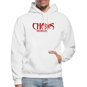 OG CHAOS + RIDE OR DIE, BLACK HOODIE WITH RED LETTERING - white