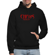 OG CHAOS + RIDE OR DIE, BLACK HOODIE WITH RED LETTERING - black