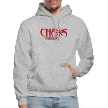 OG CHAOS + RIDE OR DIE, BLACK HOODIE WITH RED LETTERING - heather gray