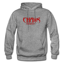 OG CHAOS + RIDE OR DIE, BLACK HOODIE WITH RED LETTERING - graphite heather