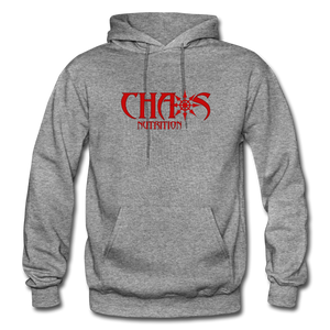 OG CHAOS + RIDE OR DIE, BLACK HOODIE WITH RED LETTERING - graphite heather