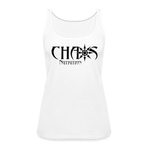 Chaos Nutrition OG Black Logo Women’s Premium Tank Top - white