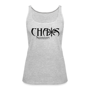 Chaos Nutrition OG Black Logo Women’s Premium Tank Top - heather gray