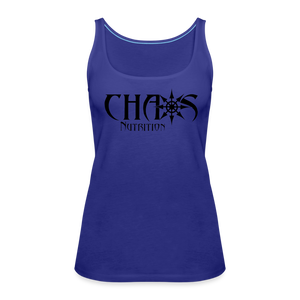 Chaos Nutrition OG Black Logo Women’s Premium Tank Top - royal blue