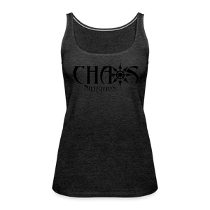 Chaos Nutrition OG Black Logo Women’s Premium Tank Top - charcoal grey