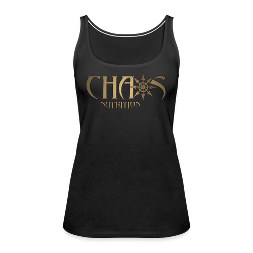 Chaos Nutrition OG Gold Logo Women’s Premium Tank Top - black