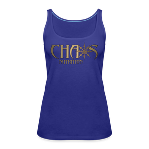 Chaos Nutrition OG Gold Logo Women’s Premium Tank Top - royal blue
