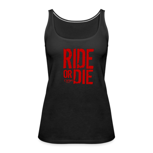 Ride Or Die Red Logo Women’s Premium Tank Top - black