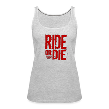 Ride Or Die Red Logo Women’s Premium Tank Top - heather gray