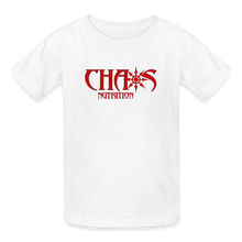 OG Chaos Nutrition Youth Tagless T-Shirt Red Logo - white