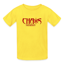 OG Chaos Nutrition Youth Tagless T-Shirt Red Logo - yellow