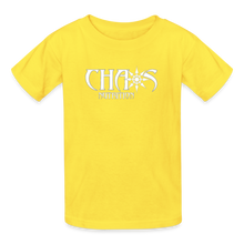 OG Chaos Nutrition Youth Tagless T-Shirt White Logo - yellow