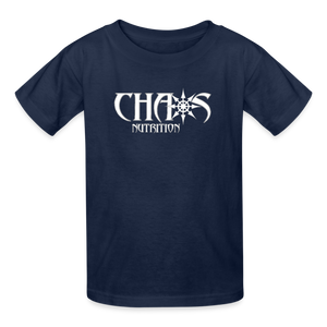 OG Chaos Nutrition Youth Tagless T-Shirt White Logo - navy